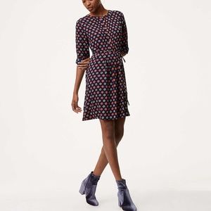 NWT LOFT Fall Mosaic Shirtdress M